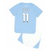 Tanie Strój piłkarski Manchester City Jeremy Doku #11 Koszulka Podstawowej dla dziecięce 2023-24 Krótkie Rękawy (+ szorty)